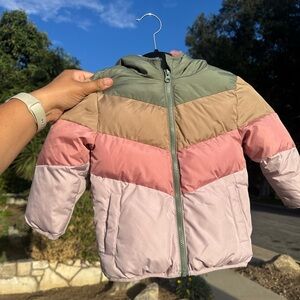 Swiss Tech Green and Pink Hooded Jacket